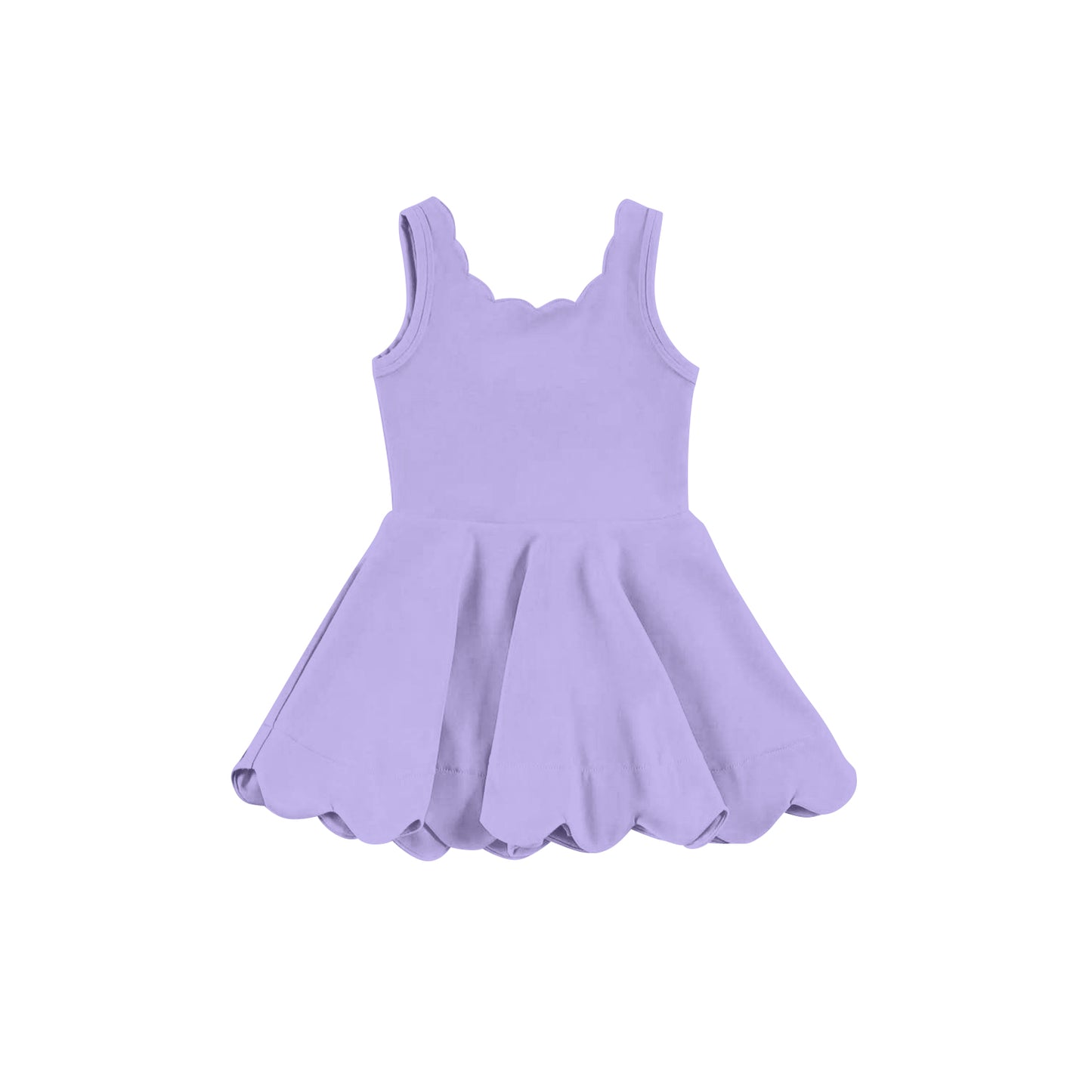 preorder GSD2372 yoga purple sleeveless with shorts girls dress