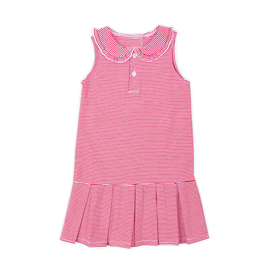 preorder GSD2638 red striped sleeveless girls dress