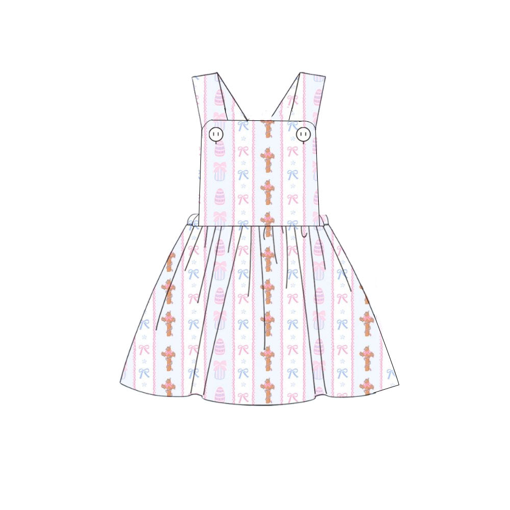 preorder GSD2880 Easter cross bows pink girls dress