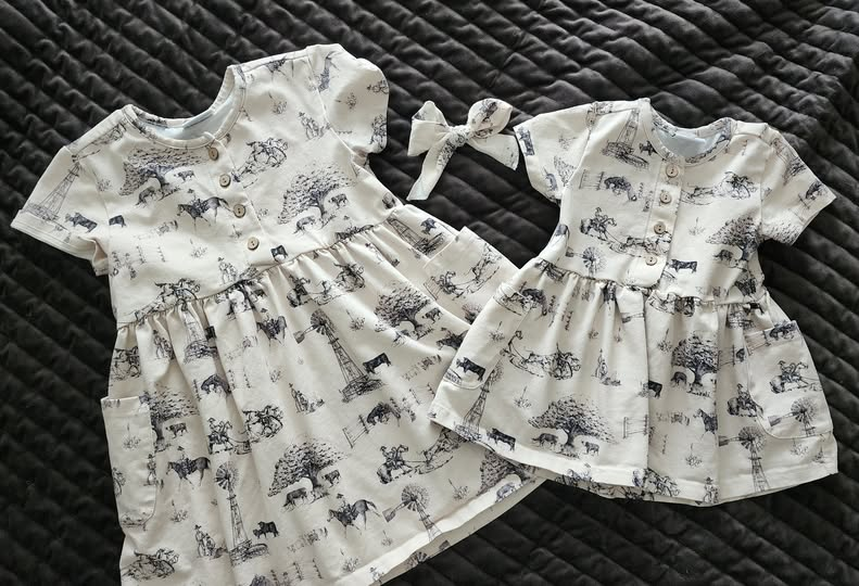 preorder GSD2908 Western rodeo short sleeve girls dress