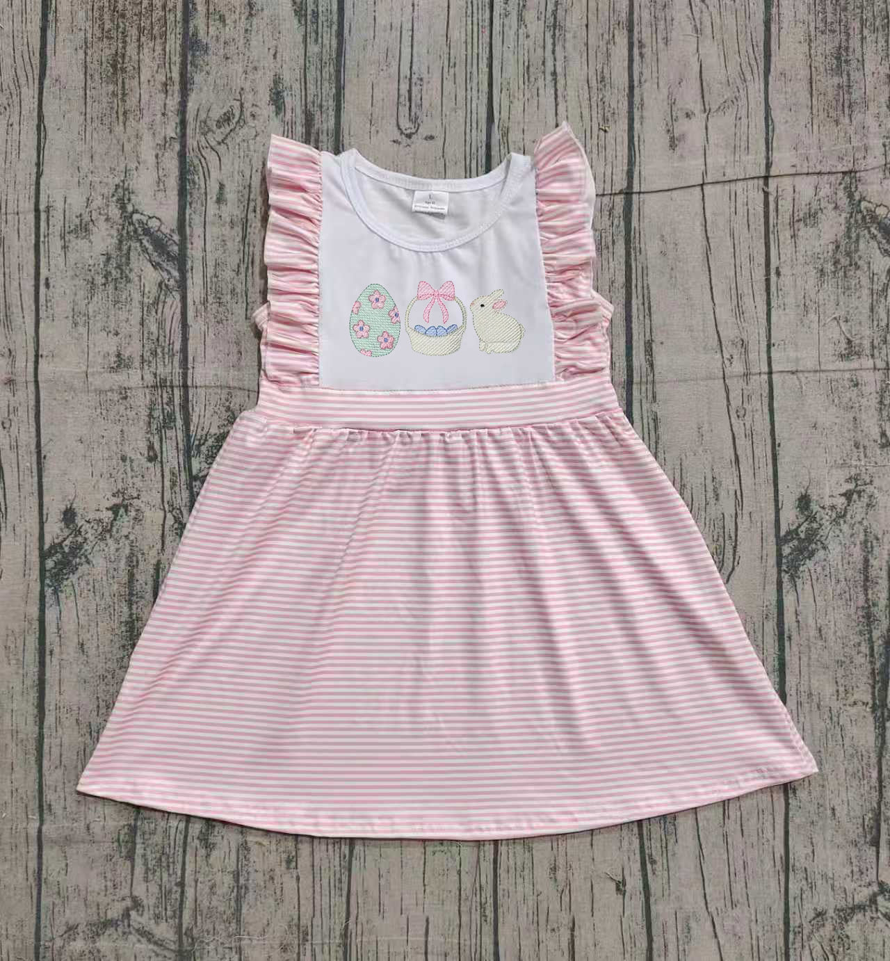 preorder samples GSD2957 Easter bunny rabbit egg pink sleeveless girls dress