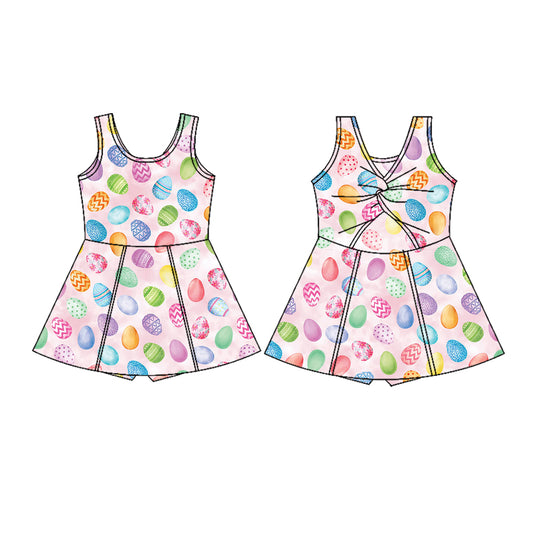 preorder GSD2966 Easter colorful egg yoga skorts girls dress