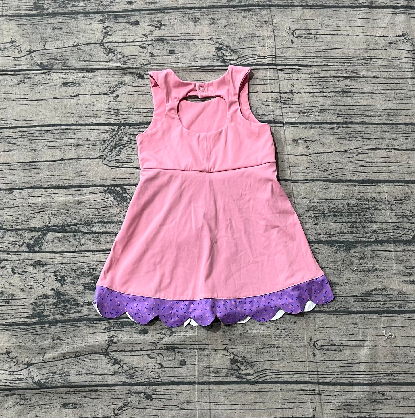 preorder Samples GSD3028 Yoga Pink Sleeveless Girls Dress