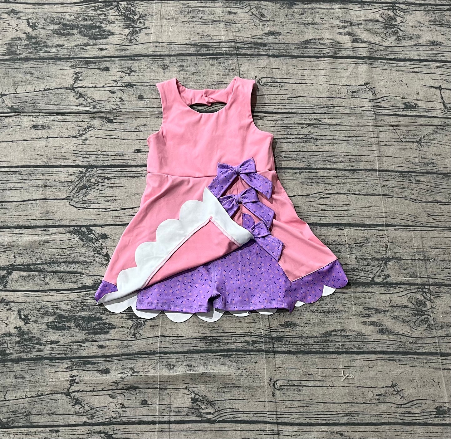 preorder Samples GSD3028 Yoga Pink Sleeveless Girls Dress