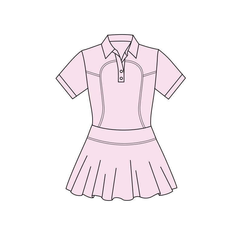preorder GSD3160 Yoga Pink Short Sleeve Girls Dress
