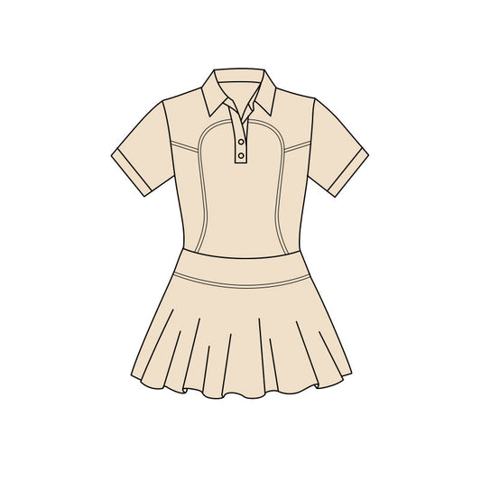 preorder GSD3170 Yoga Light Pink Short Sleeve Girls Dress