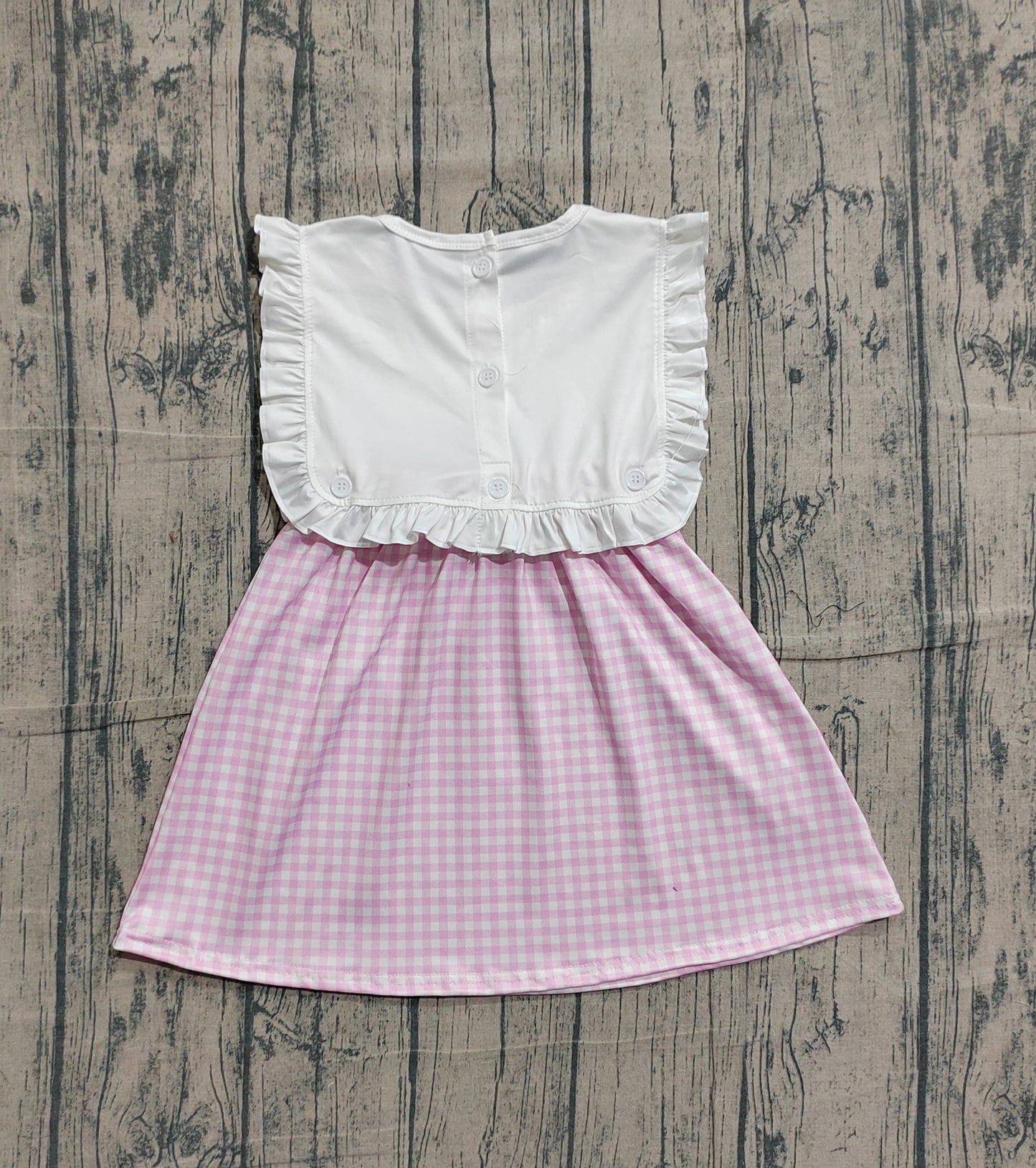 preorder Samples GSD3201 Easter Cross Child Of God Pink Checkered Girls Dress