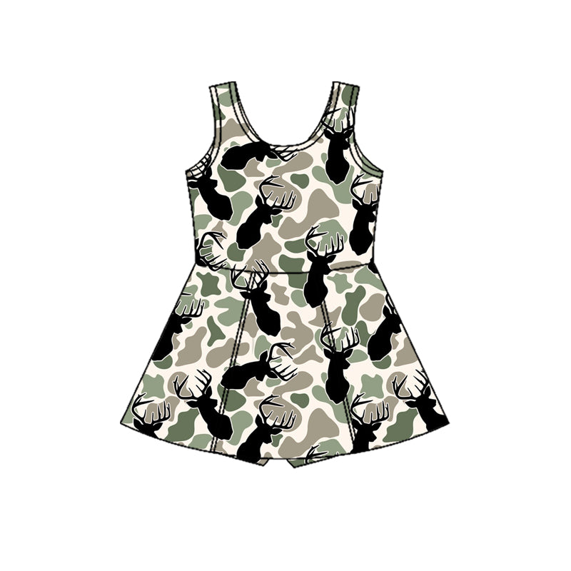 preorder GSD3234 Yoga Hunting Camo Mallard Duck Sleeveless Skorts Girls Dress