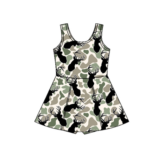 preorder GSD3234 Yoga Hunting Camo Mallard Duck Sleeveless Skorts Girls Dress