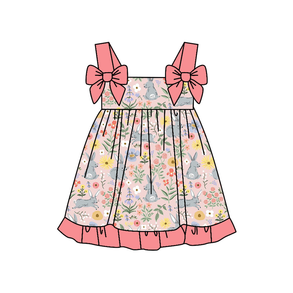 preorder GSD3551 Easter Rabbit Flowers Girls Dress