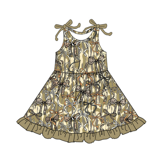 preorder GSD3552 Bows Camo Girls Dress