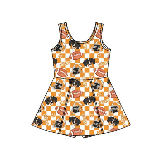 preorder GSD385 Yoga Football Item Sleeveless Skorts Girls Dress