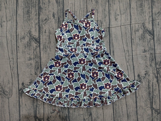 preorder Sampels GSD3588 Football Item Camo Sleeveless Skorts Girls Dress