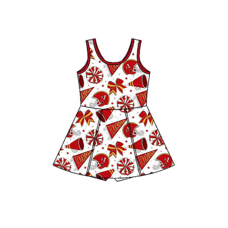 preorder GSD3607 Football Item Camo Sleeveless Skorts Girls Dress