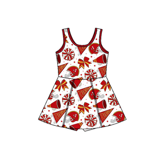 preorder GSD3607 Football Item Camo Sleeveless Skorts Girls Dress