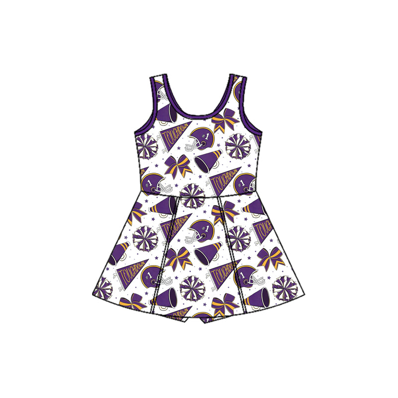 preorder GSD3608 Football Item Camo Sleeveless Skorts Girls Dress