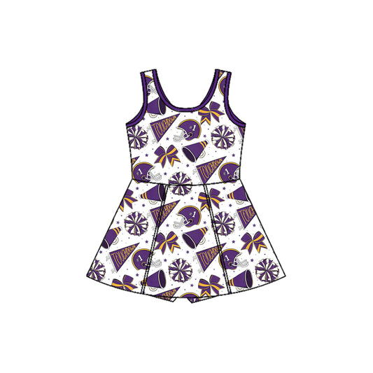preorder GSD3608 Football Item Camo Sleeveless Skorts Girls Dress
