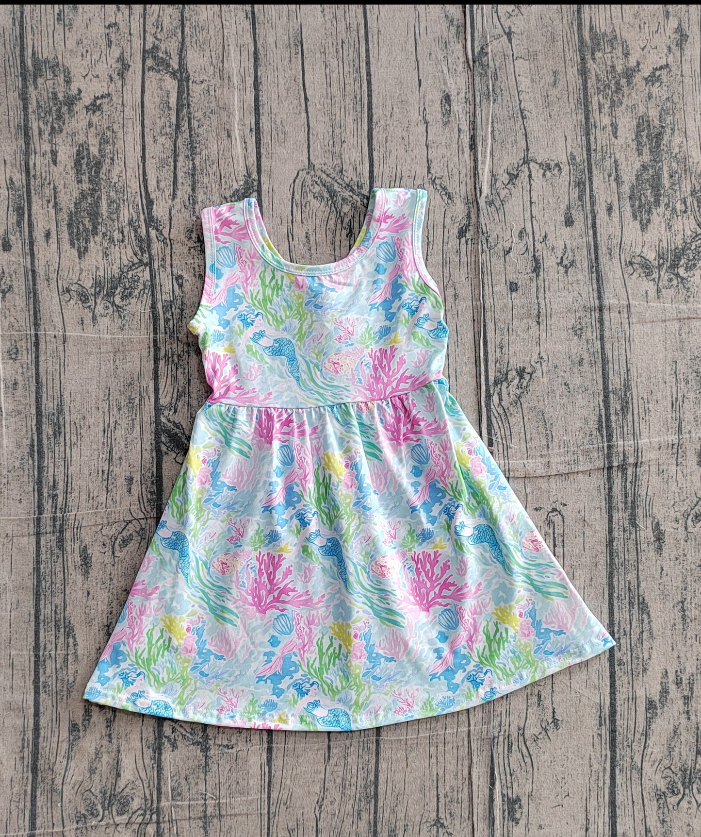 preorder Samples GSD3665 Shell Mermaid Sleeveless Girls Dress