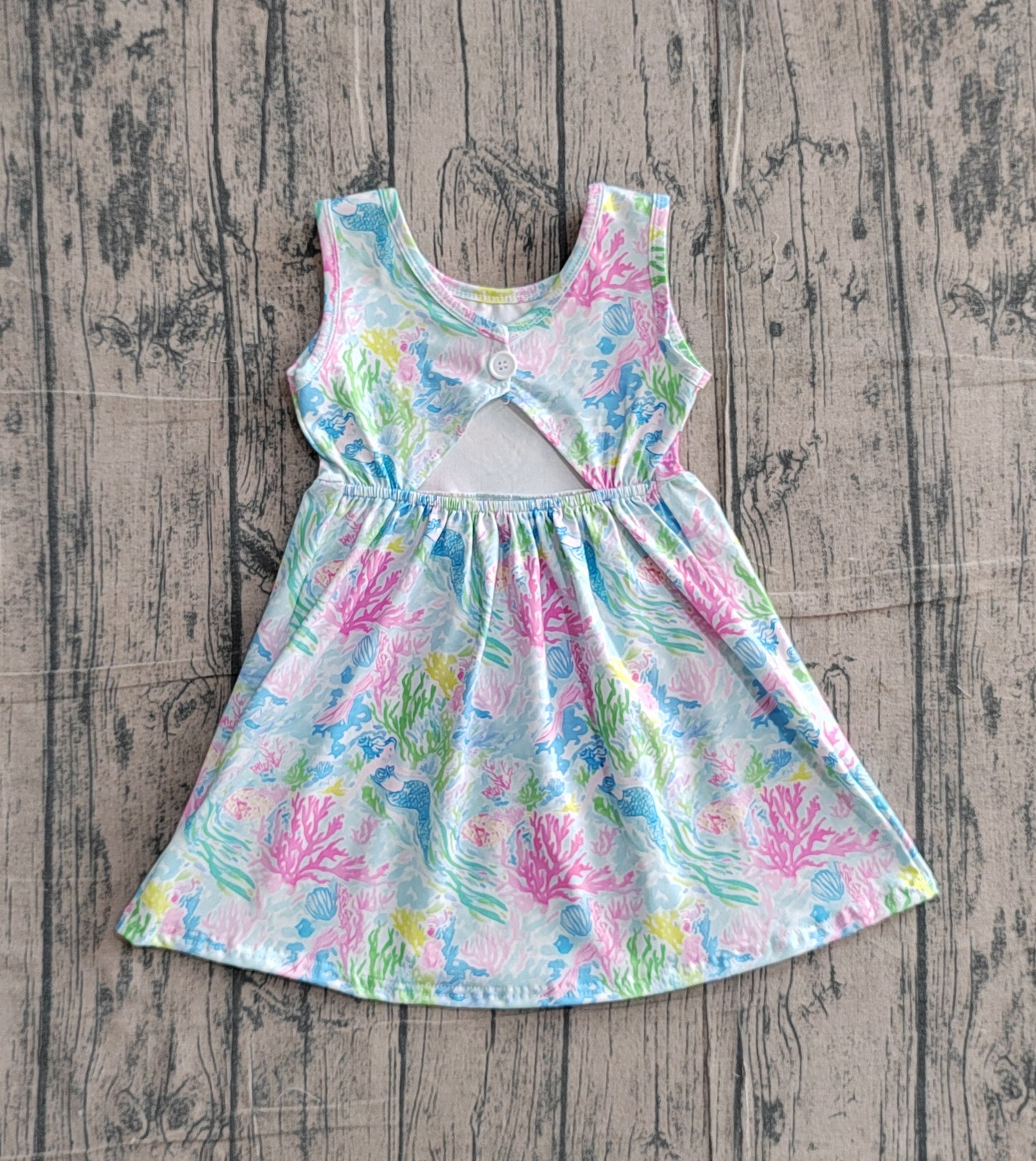 preorder Samples GSD3665 Shell Mermaid Sleeveless Girls Dress