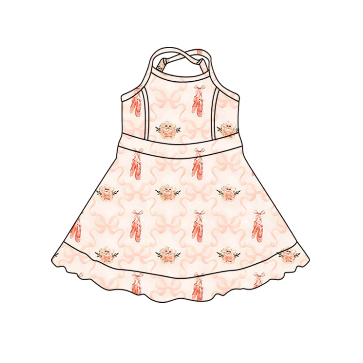 preorder GSD3720 Yoga Dance Shoe Flowers Skorts Girls Dress