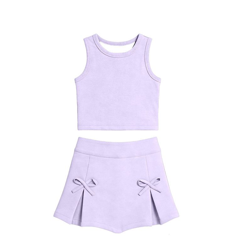 preorder GSD3762 Yoga Light Purple Sleeveelss Skorts Girls Set