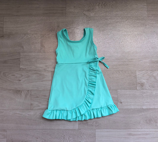 preorder Samples GSD3768 Yoga Blue Sleeveless Skorts Girls Dress