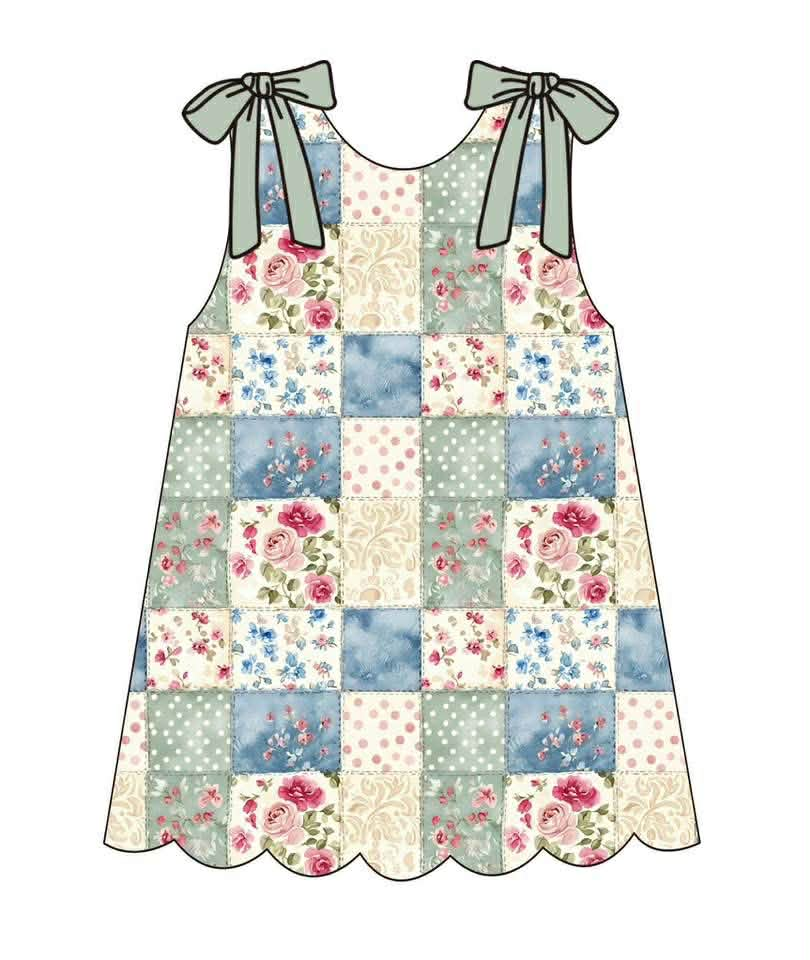 preorder GSD3850 Floral Bows Sleeveless Girls Dress