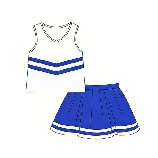preorder GSD4036 Blue Sleeveless Skorts Girls Set