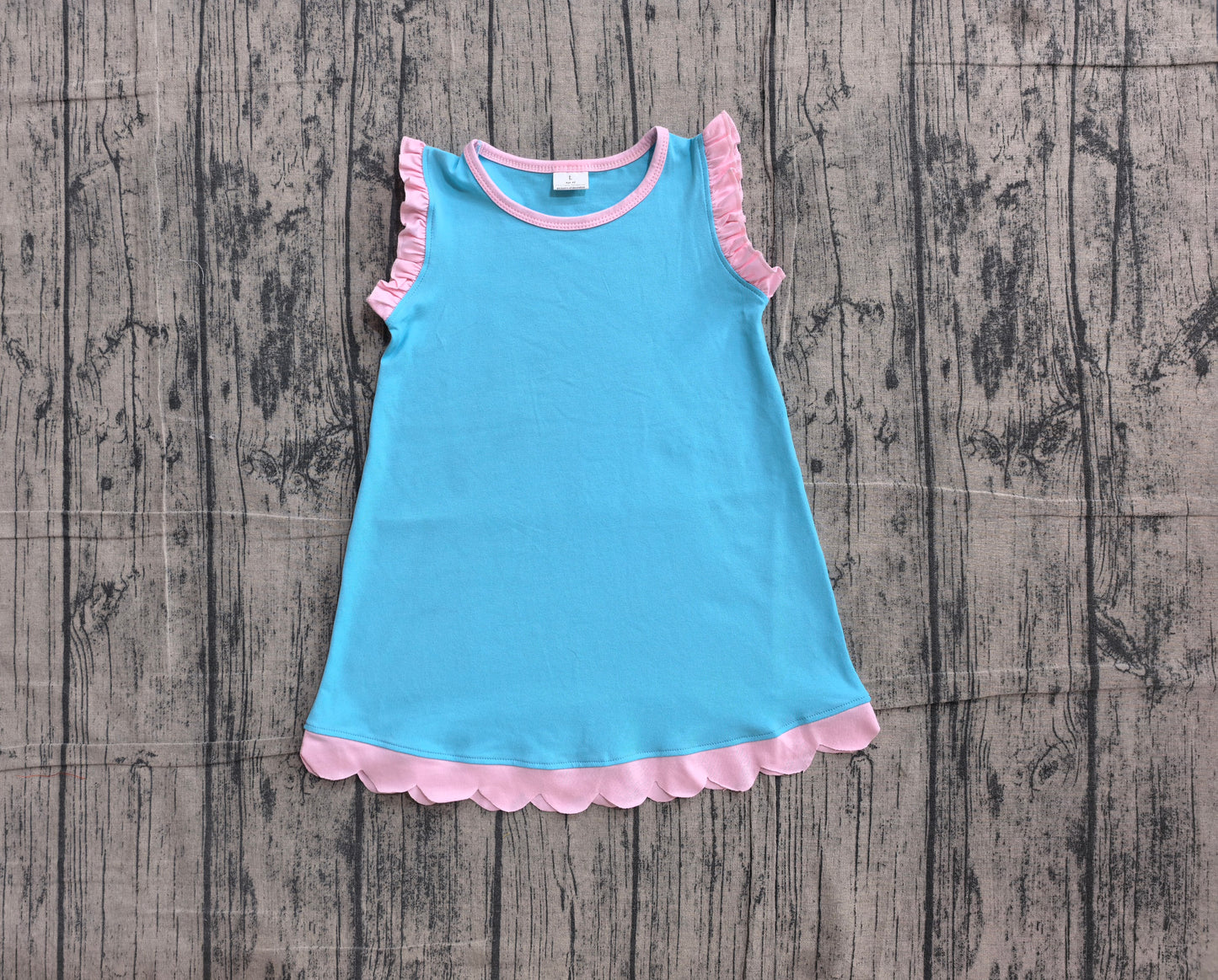 Preorder Samples GSD4045 Light Blue Sleeveless Girls Dress