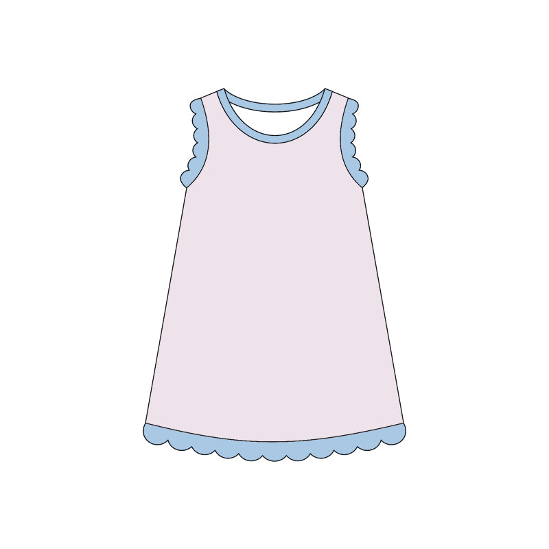 Preorder GSD4050 Light Pink Sleeveless Girls Dress