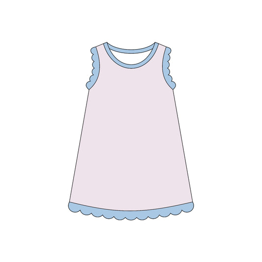 Preorder GSD4050 Light Pink Sleeveless Girls Dress