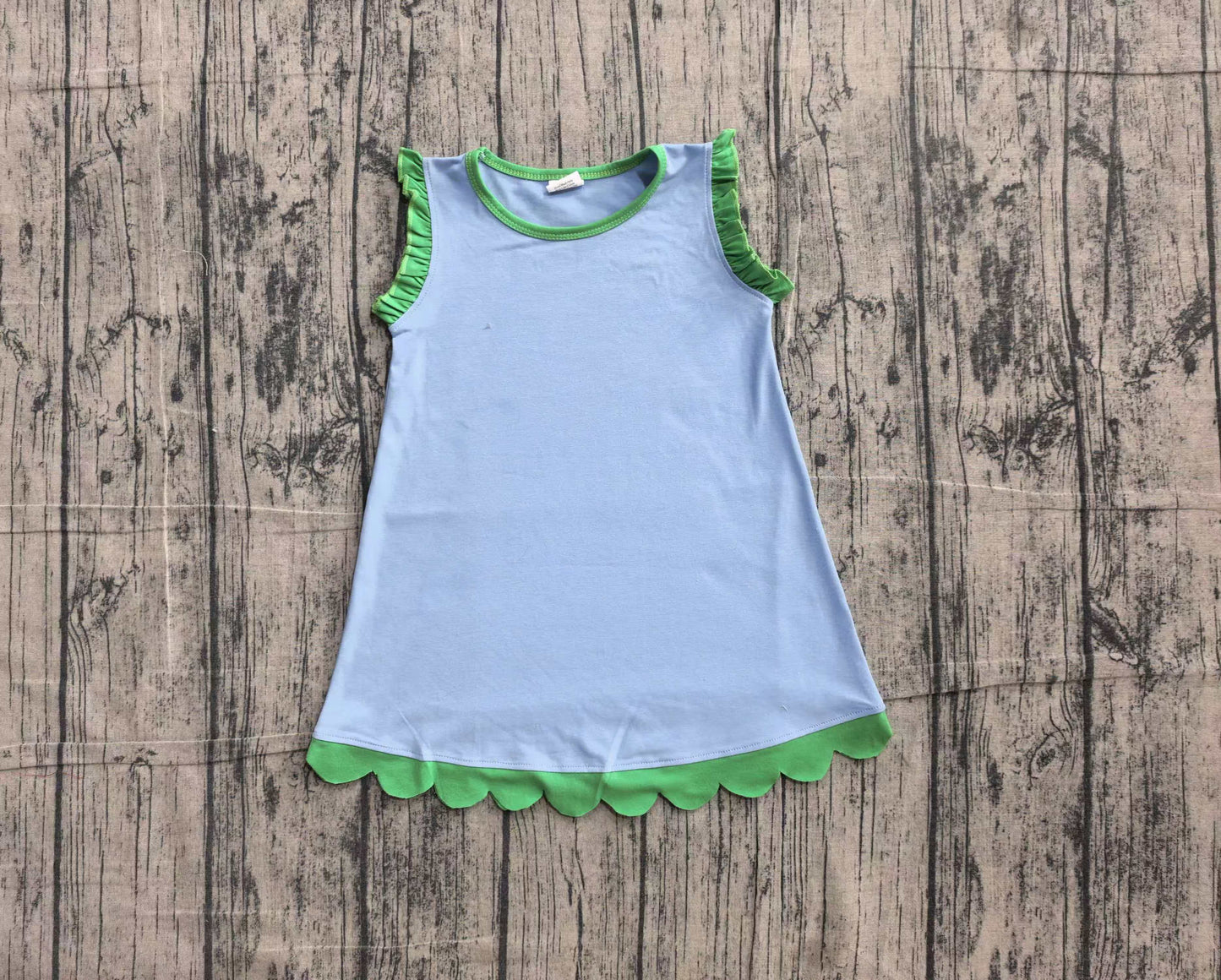 Preorder Samples GSD4060 Blue Sleeveless Girls Dress