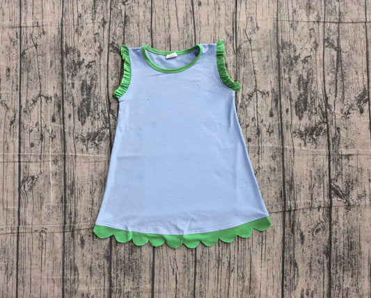 Preorder Samples GSD4060 Blue Sleeveless Girls Dress