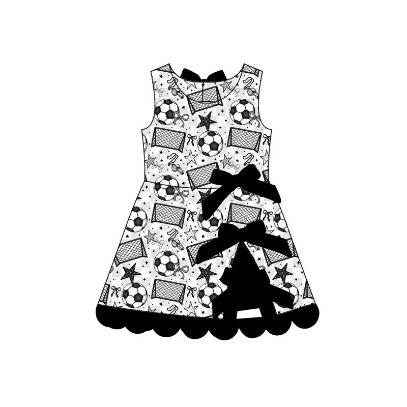 preorder GSD4065 Yoga Soccer Bows Sleeveless Skorts Girls Dress