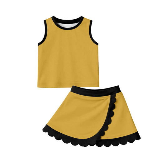preorder GSD4099 Yoga Golden Sleeveless Skorts Girls Set