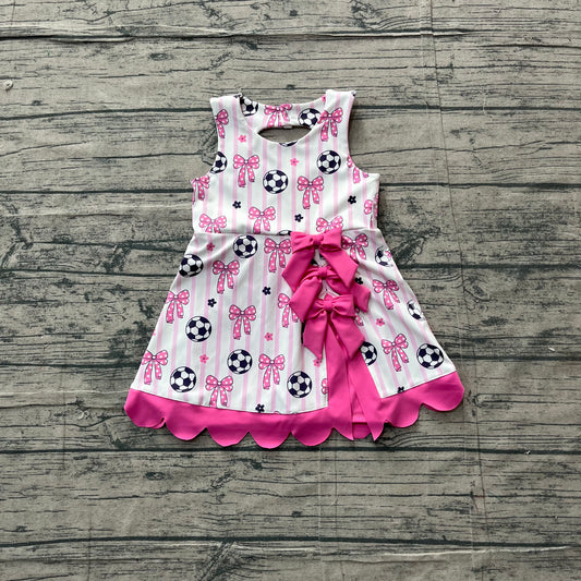 preorder Samples GSD4100 Yoga Soccer Pink Bows Sleeveless Skorts Girls Dress