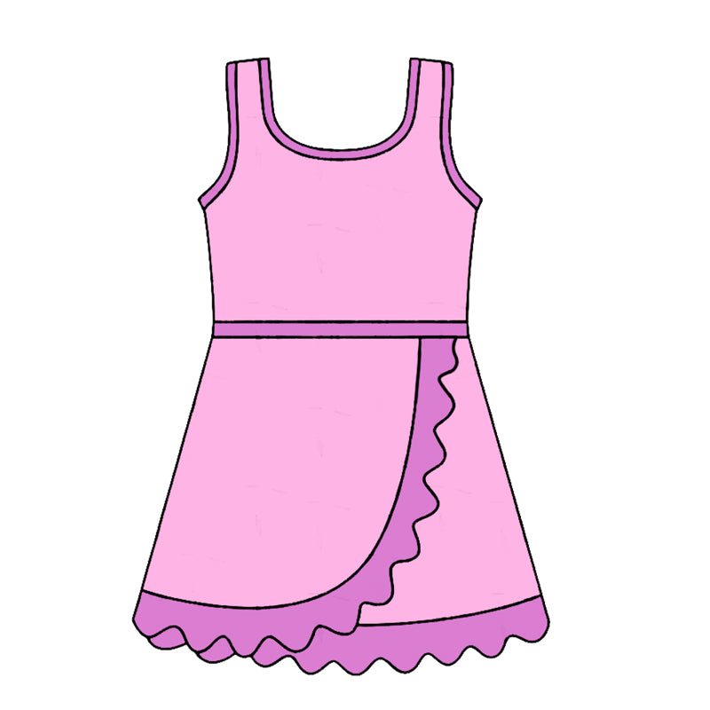 preorder GSD4123 Yoga Hot Pinkl Skorts Girls Dress