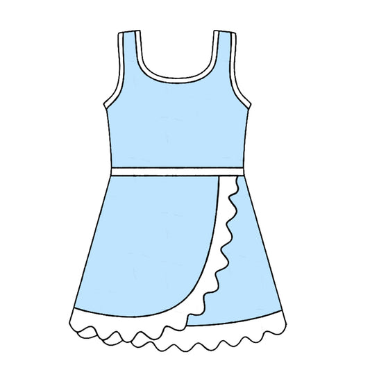 preorder GSD4124 Yoga Light Blue Skorts Girls Dress