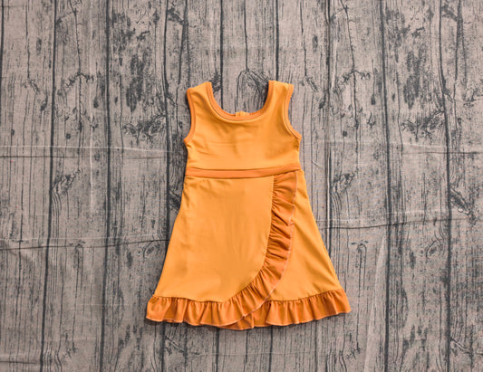 preorder Samples GSD4127 Yoga Orange Skorts Girls Dress