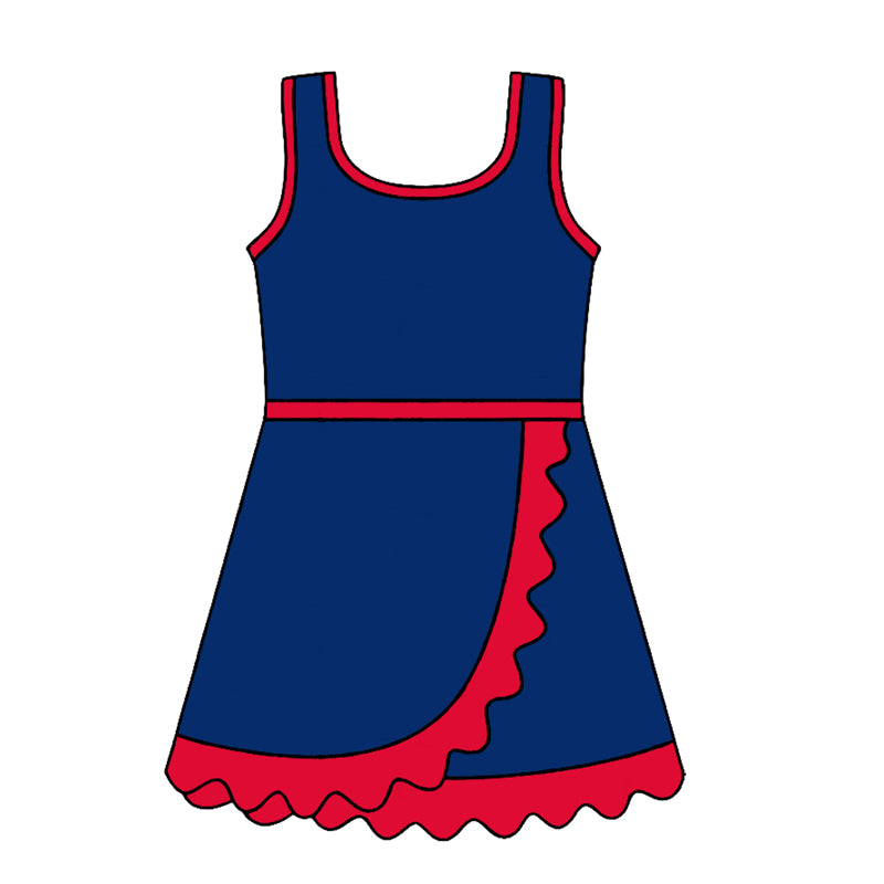 preorder GSD4133 Yoga Navy Blue Skorts Girls Dress