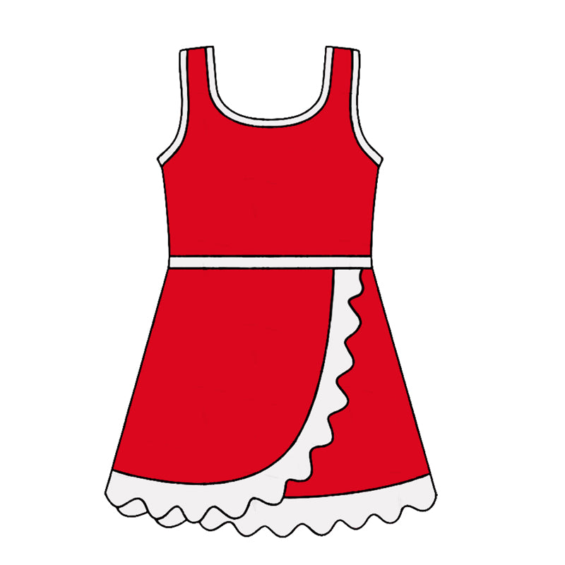 preorder GSD4148 Yoga Red Skorts Girls Dress