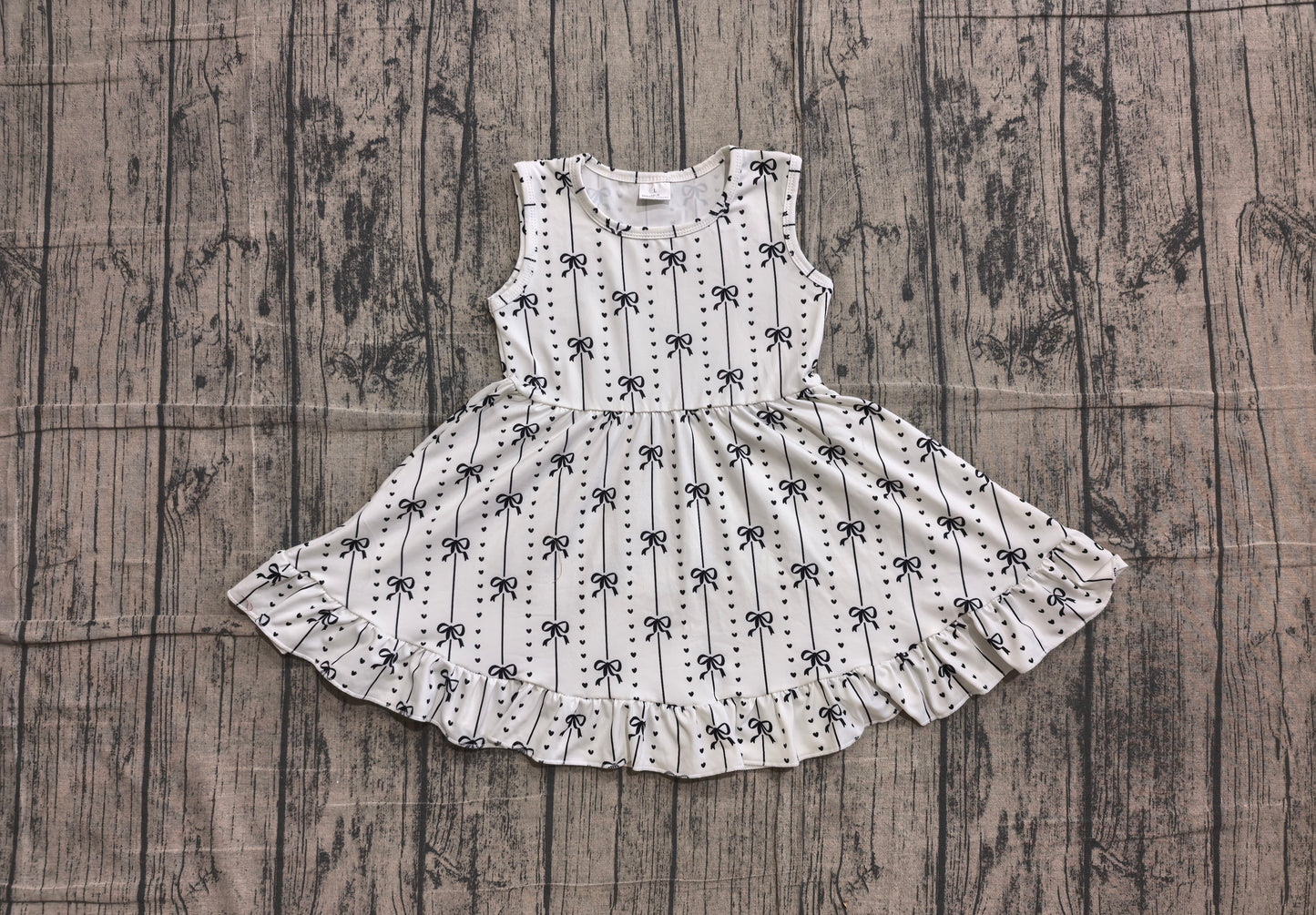 Preorder Samples GSD4153 Black Bows Sleeveless Girls Dress