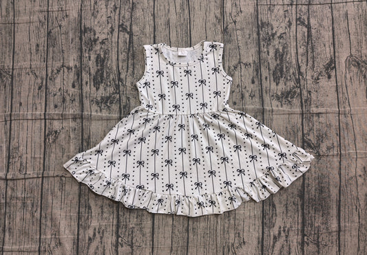 Preorder Samples GSD4153 Black Bows Sleeveless Girls Dress