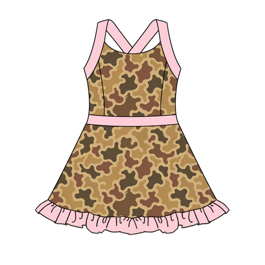 preorder GSD4179 Yoga Camo Skorts Girls Dress