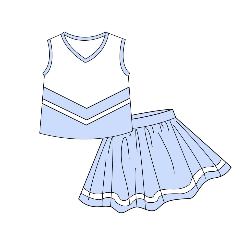 preorder GSD4188 Blue Sleeveless Skorts Girls Set