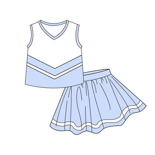 preorder GSD4188 Blue Sleeveless Skorts Girls Set