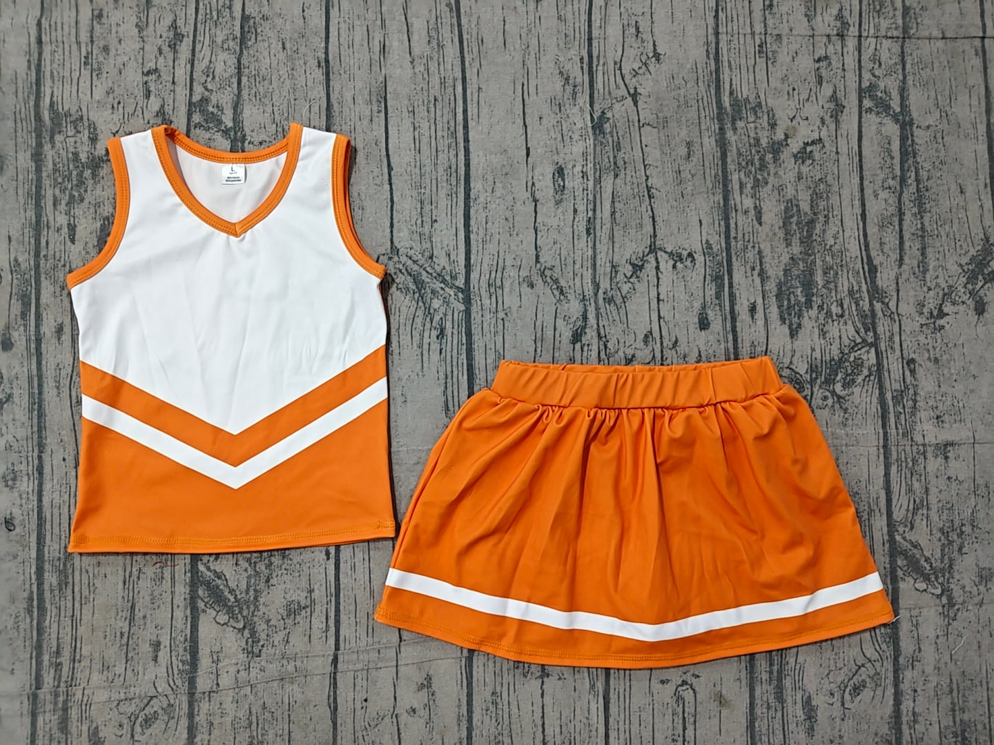 preorder Samples GSD4199 Orange Sleeveless Skorts Girls Set