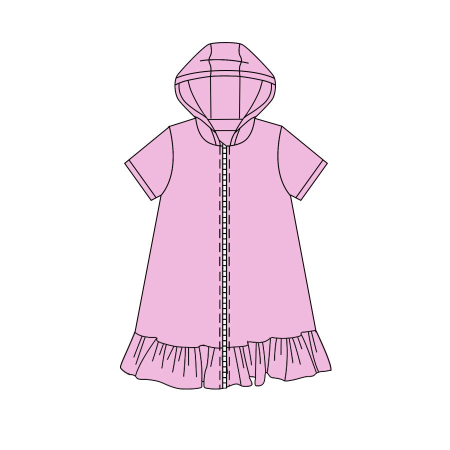 preorder GSD4210 Pink Hoodie Short Sleeve Girls Coat