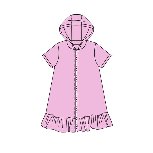 preorder GSD4210 Pink Hoodie Short Sleeve Girls Coat