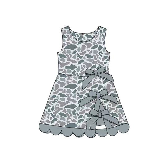 preorder GSD4226 Yoga Camo Bows Skorts Sleeveless Girls Set